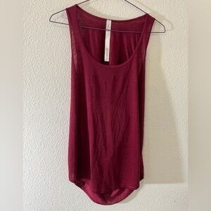 Lululemon Athletica Red Tank Top with Scoop Neckline